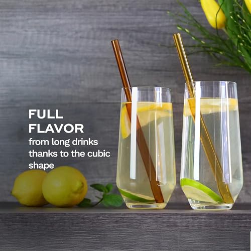 Quatrophil Longdrink Cocktail Glasses Crystal (13.25 Count)
