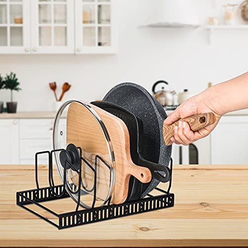 Pot Lids Organizer Rack for Cabinet and Countertop