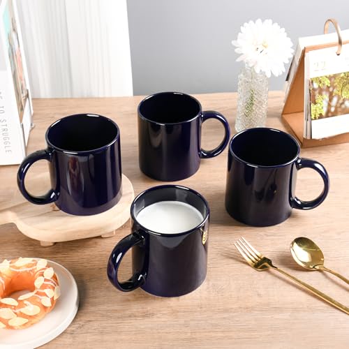 22oz Super Large Ceramic Coffee Mugs Large Handles Set of 4 (4 Count)