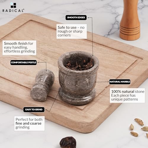 Marble Mortar and Pestle Set Small Spice Grinder & Herb Grinder