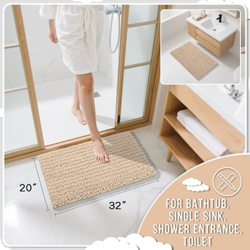 Bathroom Rugs Non Slip Washable 32x20 Inch