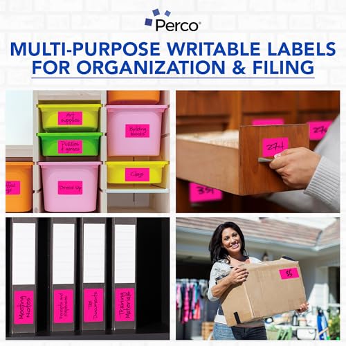 Neon Pink Labels 3x5 Inch 500 Stickers