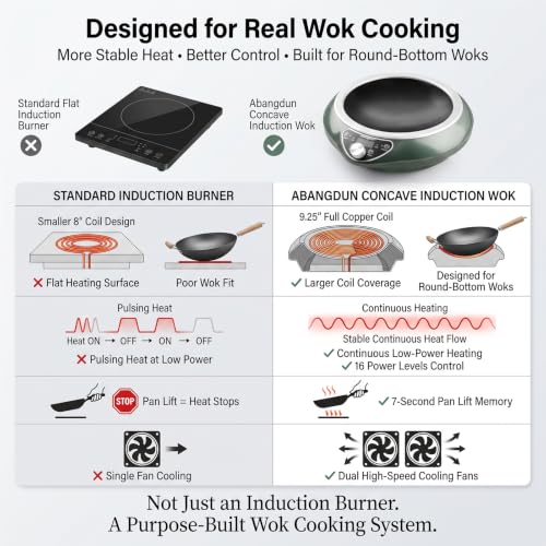 1700W Concave Induction Wok Burner