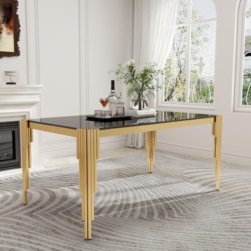 63'' Modern Glass Dining Table for 4