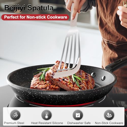 2 Piece Silicone Fish Spatula for Nonstick Cookware (2 Count)