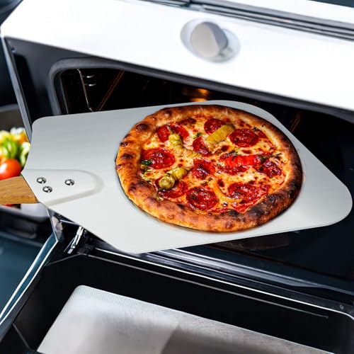 14-Inch x 16-Inch Aluminum Pizza Peel with Wooden Handle
