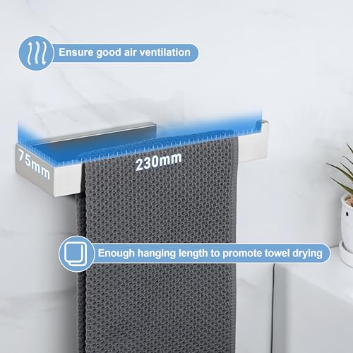 Brushed Nickel Hand Towel Holder