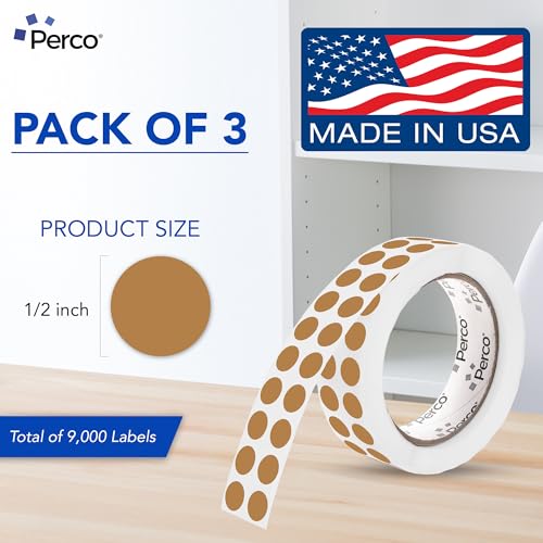 Kraft Brown Perforated Round Circle Dot Sticker 1 (3 Count)