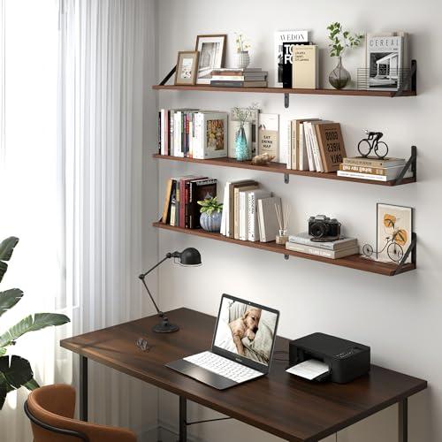 48 Inch Large Wall Bookshelves Set of 3 (3 Count)
