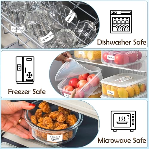 1400 Pcs 1"x2" Blank Removable Freezer Labels for Food Containers (1400 Count)