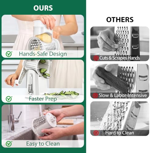 Rotary Cheese Grater 5 Blades