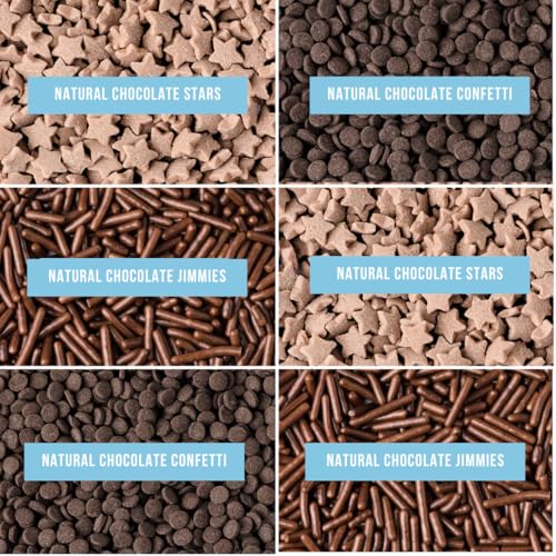 Dye Free Chocolate Sprinkles 6 Cell Variety (2.75 Ounce)
