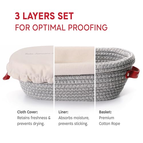 Cotton Rope Banneton Bread Proofing Basket Set (2 Count)
