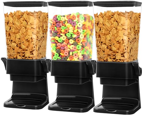 Cereal Dispenser Countertop Large Cereal Containers Storage Black