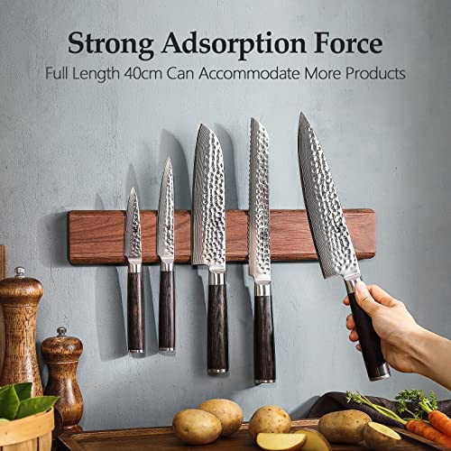 Walnut Wood Knife Magnetic Strips 16 Inch