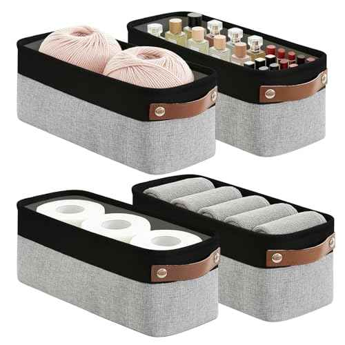 Small Fabric Storage Baskets (4 Count)