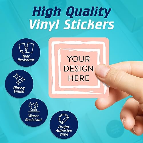 Custom Vinyl Stickers Your Image (100 Count)