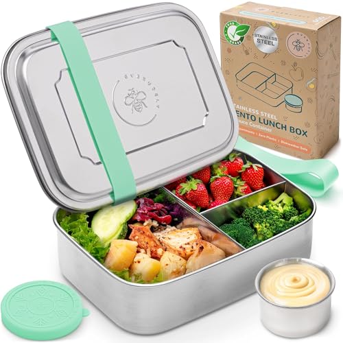 Stainless Steel Bento Box + Condiment Container