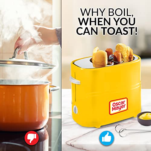 Oscar Mayer 2 Slot Hot Dog and Bun Toaster with Mini Tongs