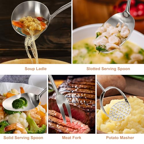 304 Stainless Steel Cooking Utensils Set (12 Count)