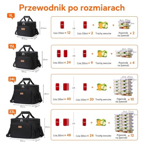 Medium Lunch Bag Insulated Lunch Box Soft Cooler Cooling Tote for Adult Men Women