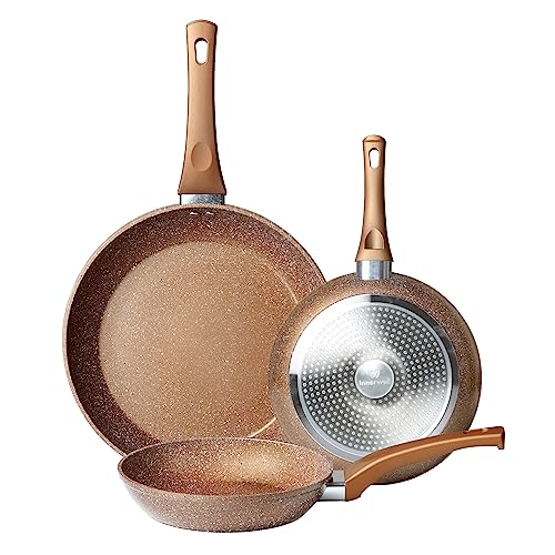 Nonstick Ceramic Frying Pans Skillets Set 8"+9.5"+11"