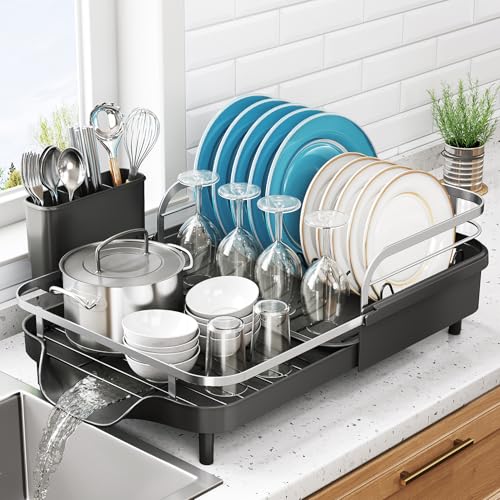 Expandable Dish Drying Rack for Kitchen Counter