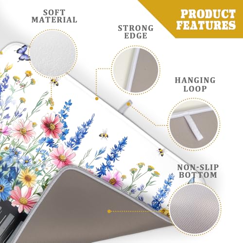 Wild Flowers Kitchen Drying Mat