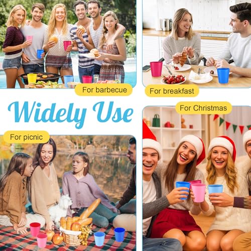 36 Pcs Kids Plastic Cups 8 oz Drinking Toddler Cups (36 Count)