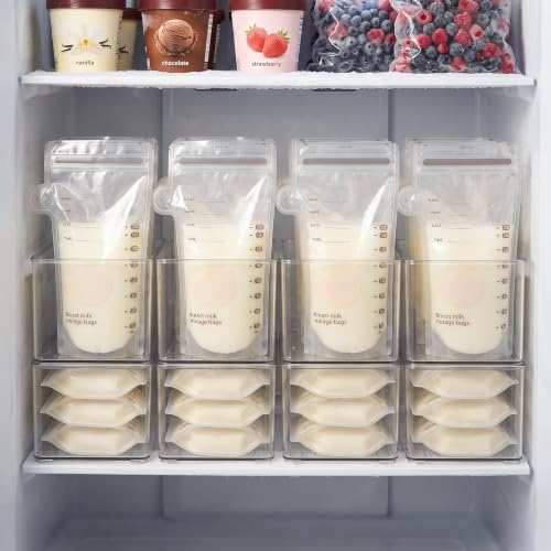 4 Pcs Storage Container Breastmilk for Fridge (4 Count)