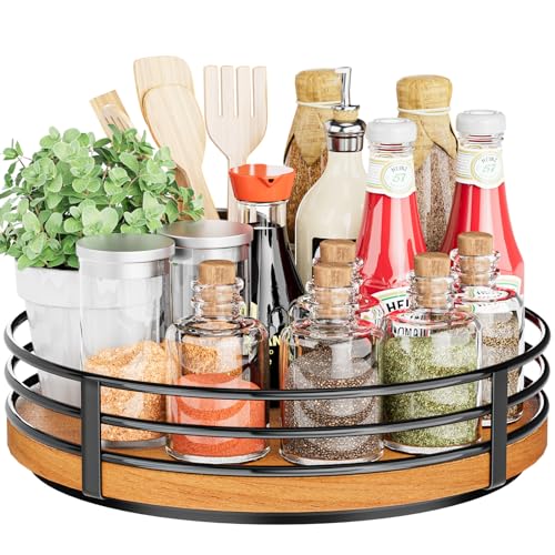 Wood Lazy Susan Turntable Organizer