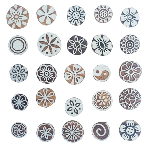 Floral Wooden Block Printing Stamps