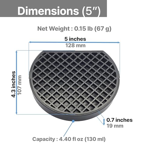 5" Coffee Drip Catcher 5 inches Drip Tray for Espresso Machine Carafe Water Urn Durable ABS Plastic