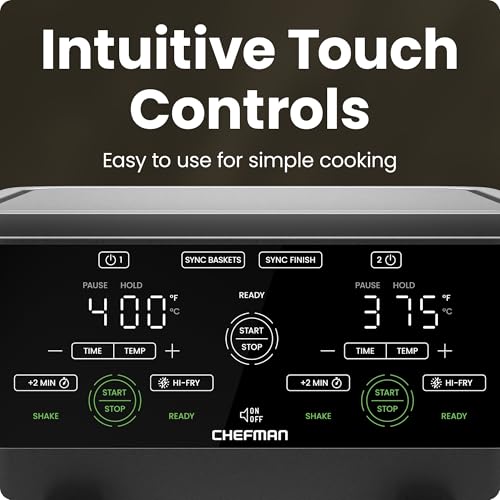 6 Quart Dual Basket Air Fryer Oven with Easy View Windows (2 Count)