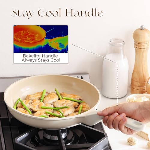 Nonstick Ceramic Frying Pan with Lid