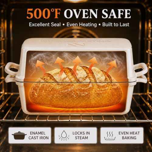 2 in 1 Enameled Cast Iron Bread Pan with Lid