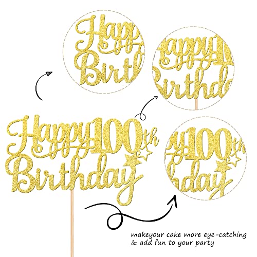1 PCS Happy 100th Birthday Cake Topper