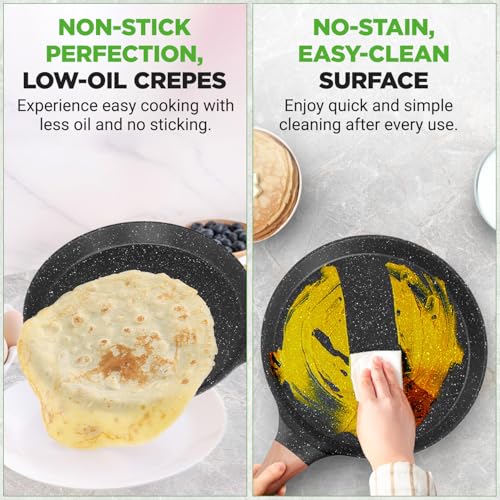 9.45” Non Stick Crepe Pan with Wooden Spreader