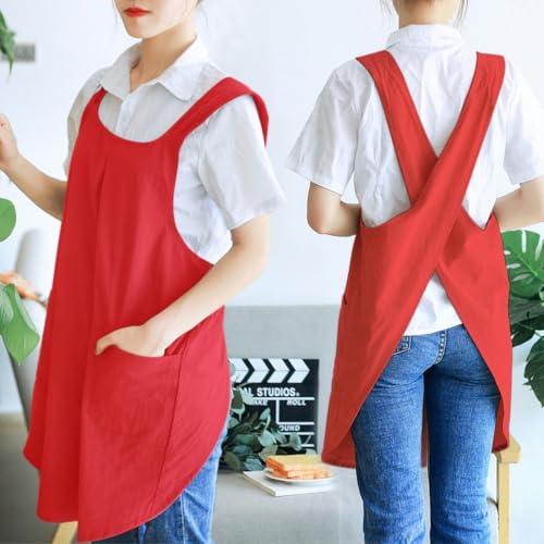 Women's Japanese Pinafore Cross Back Apron