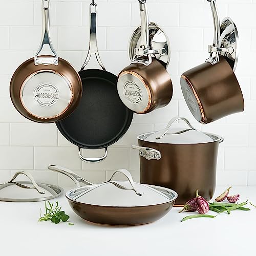 83852 Nouvelle Copper Hard Anodized Nonstick Cookware Set
