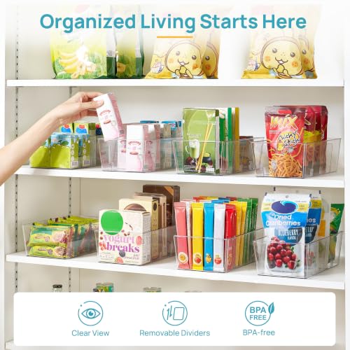 4 Pack Food Storage Organizer Bins (4 Count)