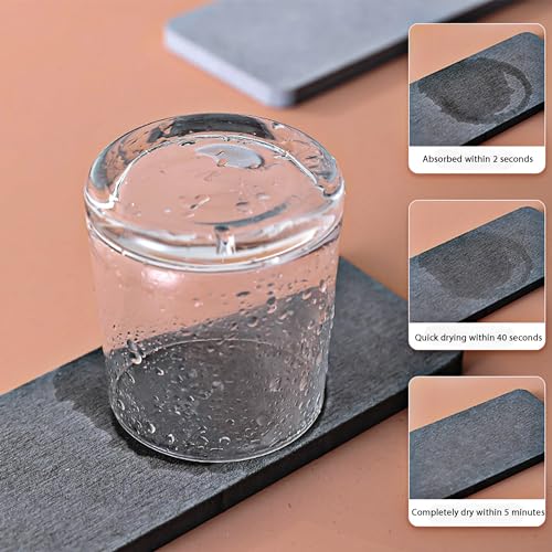 2Pcs Stone Soap Trays Water Absorbing Diatomite Coaster (2 Count)
