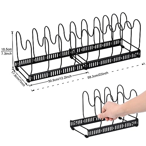 Pots and Pans Organizer Rack for Cabinet and Countertop