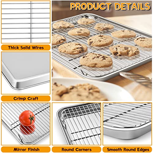 Stainless Steel Baking Sheet with Rack Set for Cookie