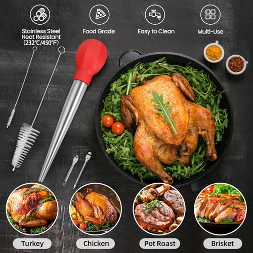 Large Turkey Baster with Cleaning Brush & Needle