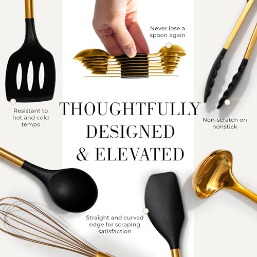 Black and Gold Kitchen Utensils Set (23 Count)
