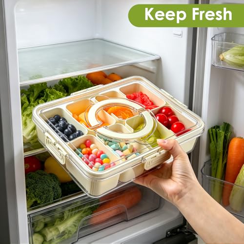 Divided Serving Tray with Lid and Handle (2 Count)