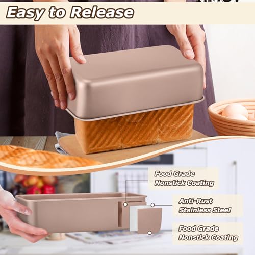 8 Pack Loaf Pans for Baking Bread 9x5In (15.99 Count)