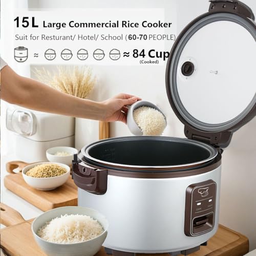 15.8QT Large Commercial rice cooker & warmer 84 cups cooked rice