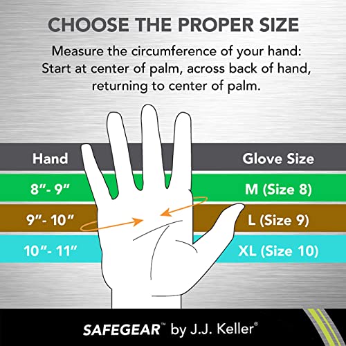 SAFEGEAR Large Cowhide Leather Work Gloves with Keystone Thumb (3 Count)